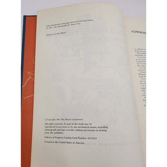 The Good Housekeeping Cookbook Hardcover Book Blue Cover - Picture 10 of 14